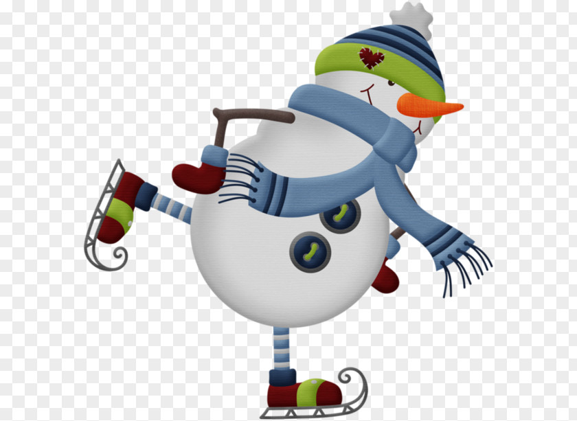 Cartoon Snowman Ice Skating Christmas Olaf Clip Art PNG