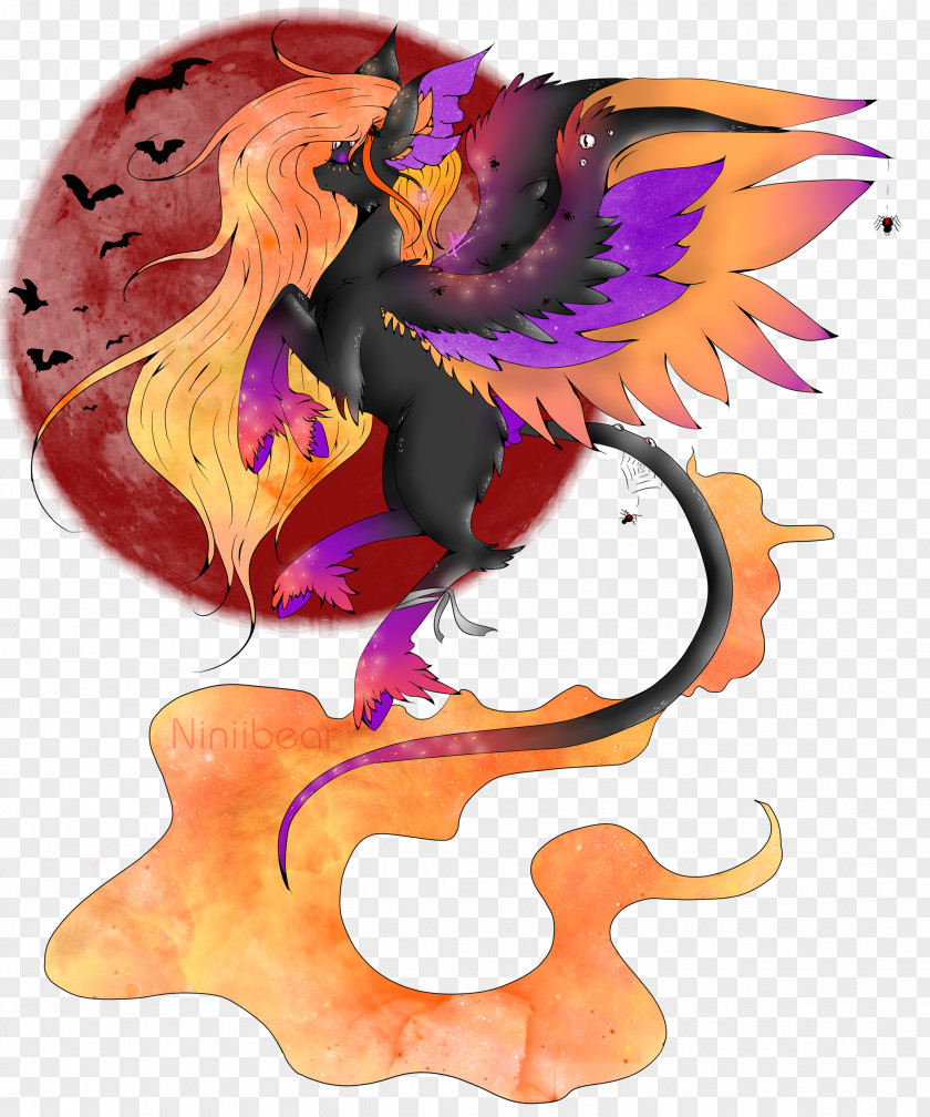 Halloween Owl Bats Moon Adoption Art Pony Dragon PNG