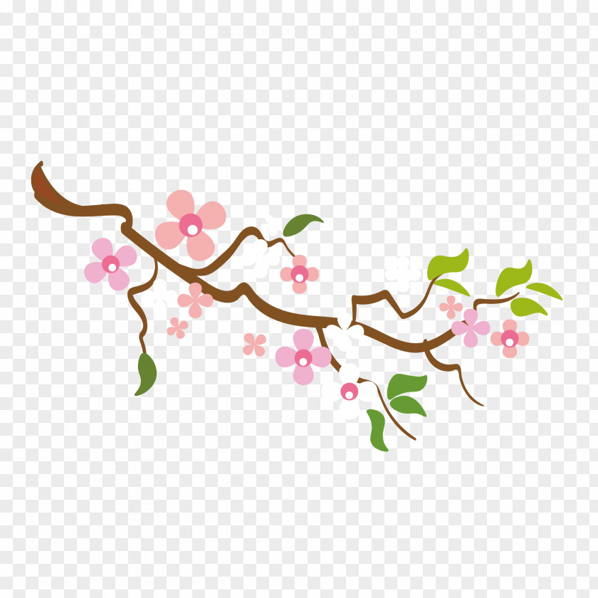 Vector Japanese Cherry Pink Computer File PNG