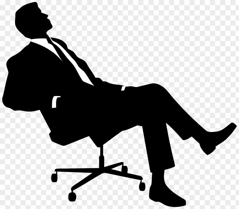 Boss Chair Silhouette Sitting Clip Art PNG