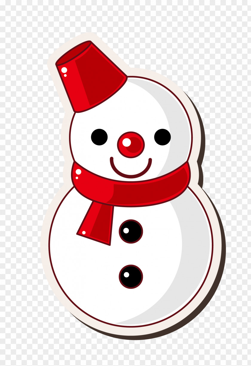 Cartoon Christmas Snowman Creative Drawing Animation Illustration PNG