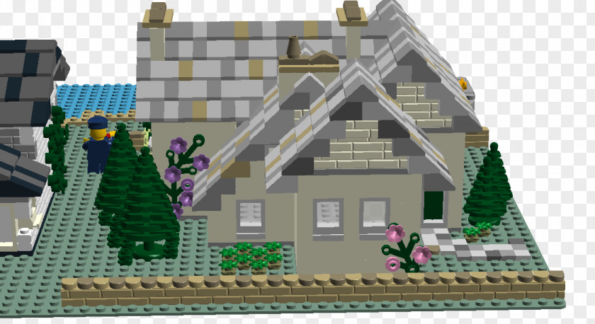 House Terraced Cottage LEGO Facade PNG