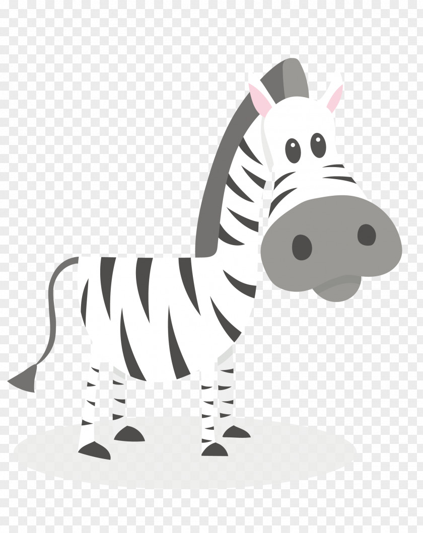 Vector Cartoon Zebra Black And White Stripes Clip Art PNG