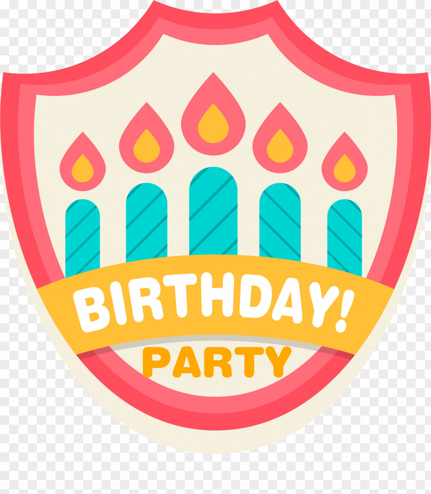 Cute Pink Label Birthday Clip Art PNG