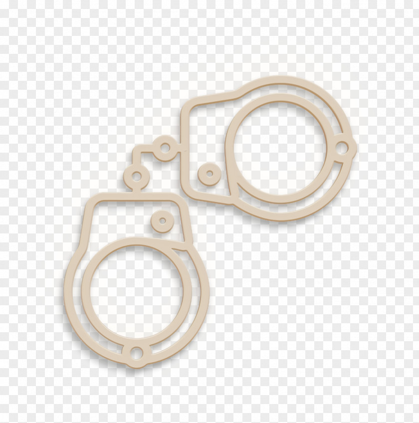 Linear Police Elements Icon Handcuffs Jail PNG