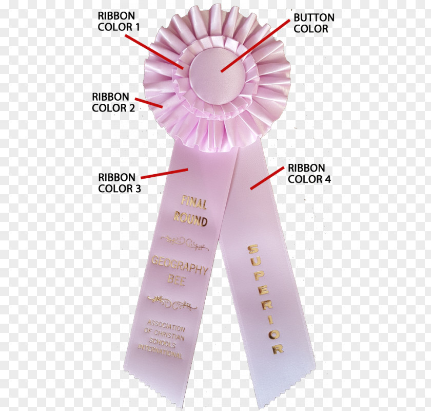 Rosette Award Ribbon Pink M Font PNG