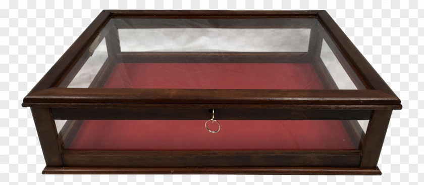 Table Display Case Glass Shadow Box Wood PNG