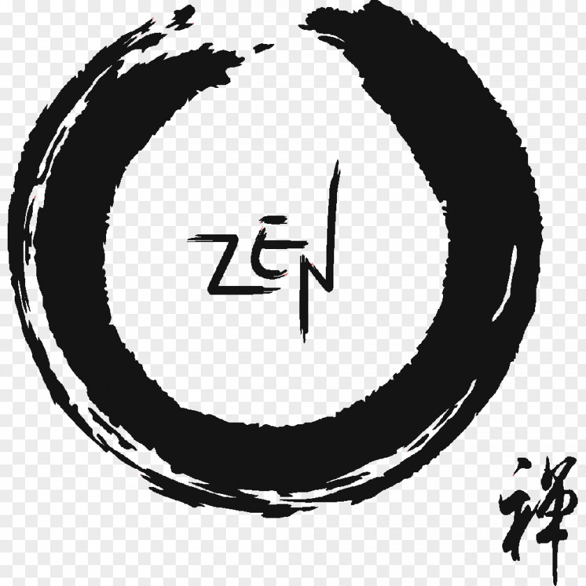 DECO Circle Ensō Zen Buddhism Vector Graphics Illustration PNG