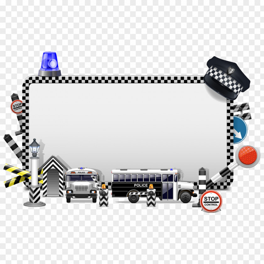 Hand-drawn Cartoon Police Car Royalty-free Clip Art PNG