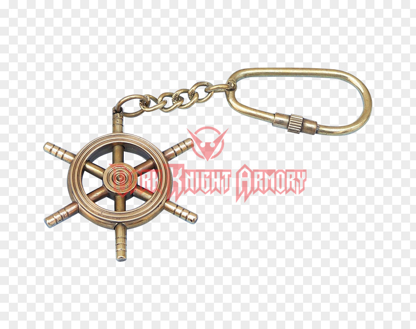 Ship Wheel Key Chains Brass Metal PNG