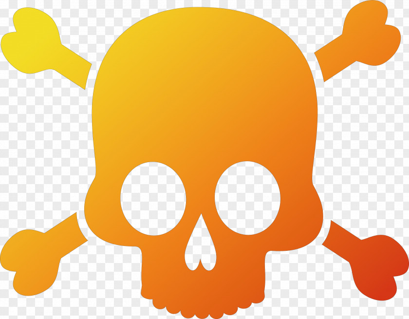 Skeleton Vector Element Hazard Sticker Icon PNG