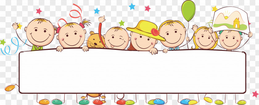 Cartoon Kids Banner Child Illustration PNG