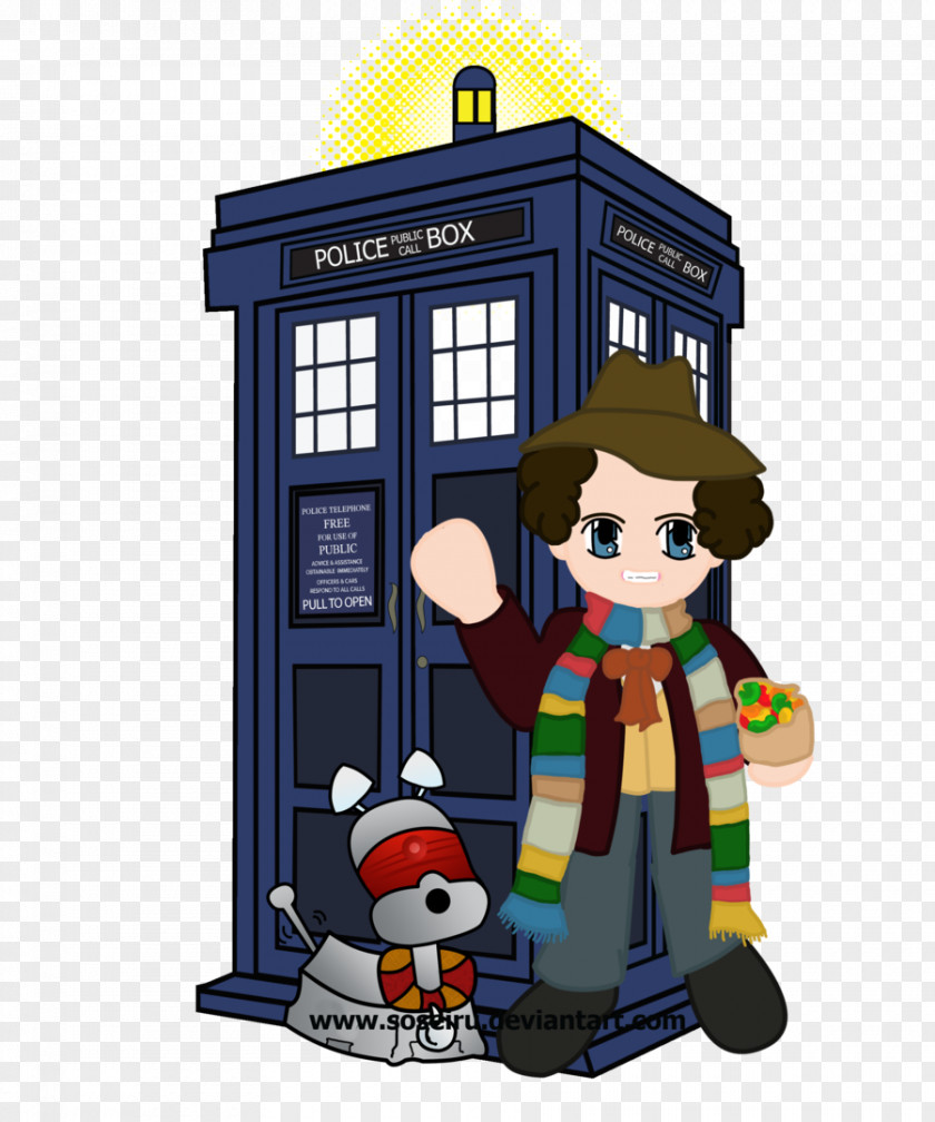 Fourth Doctor TARDIS Sonic Screwdriver Digital Art PNG