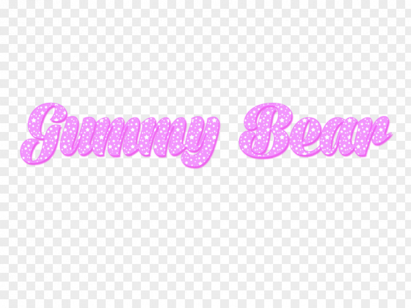 Gummy Bears Pink M Font PNG