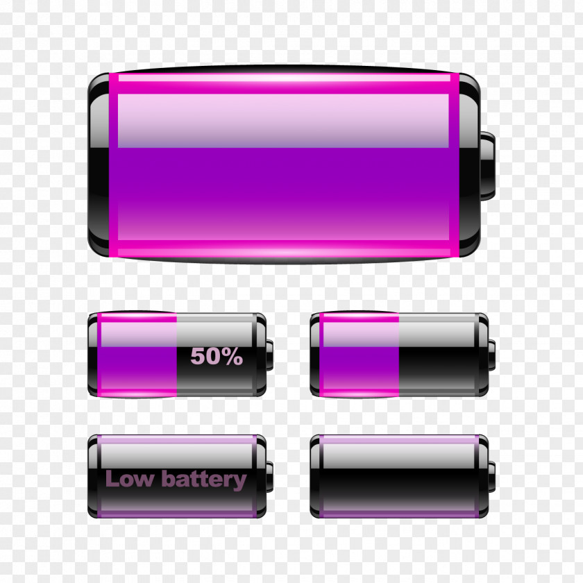 Purple Battery Download PNG