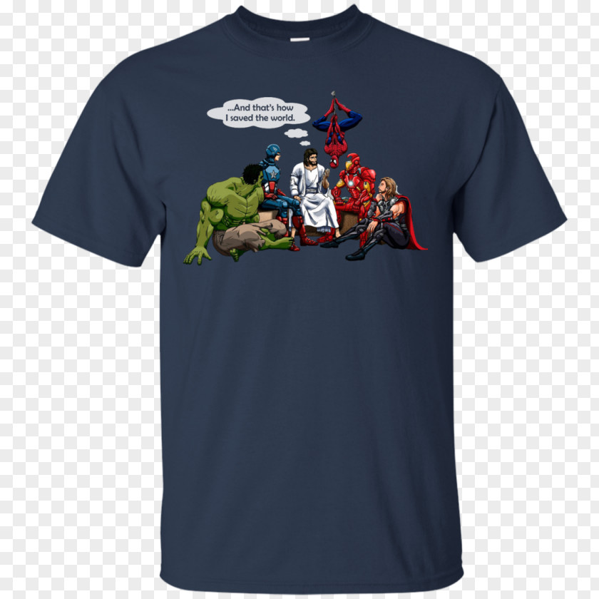 Jesus Saves Hulk Iron Man T-shirt Spider-Man Captain America PNG