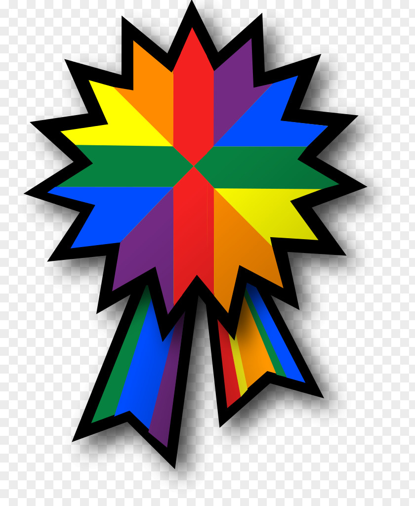 Rainbow Ribbon Clip Art PNG