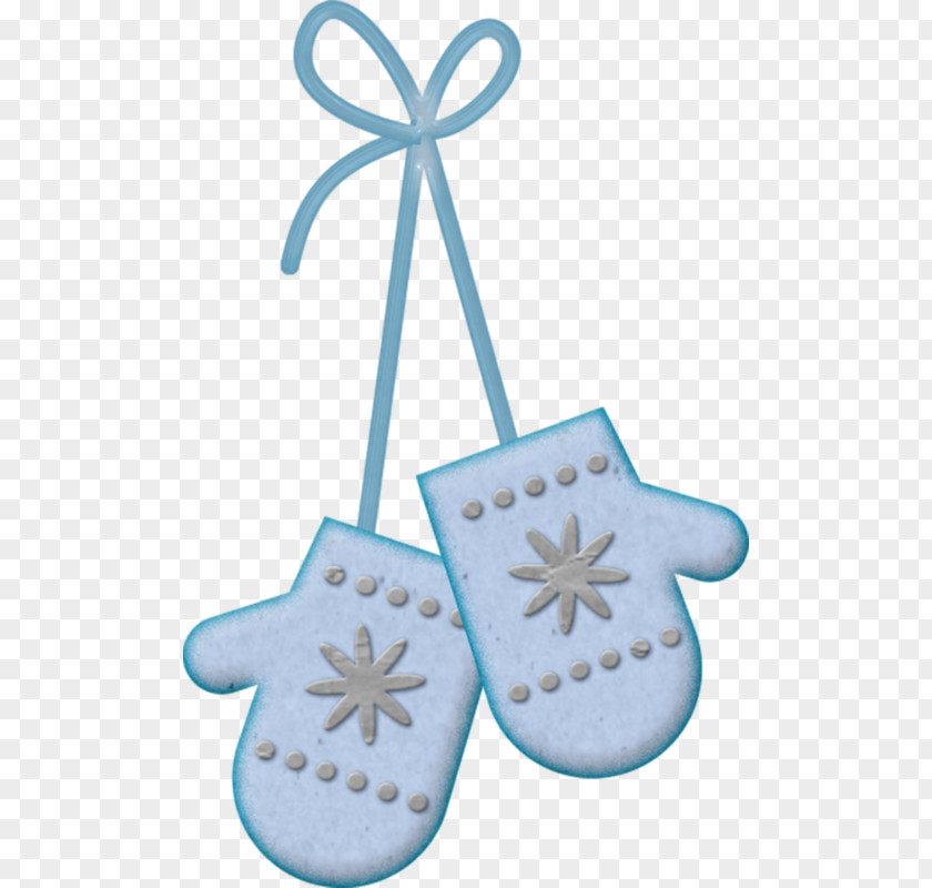 Blue Snow Gloves Christmas Icon PNG