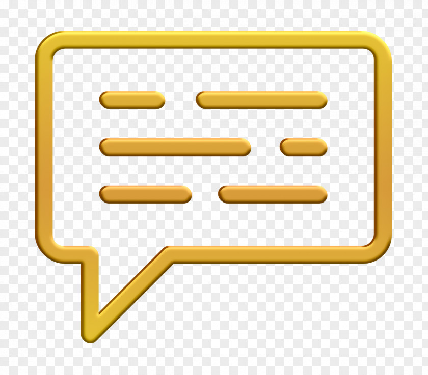 Rectangle Yellow Miscellaneous Elements Icon Chat PNG