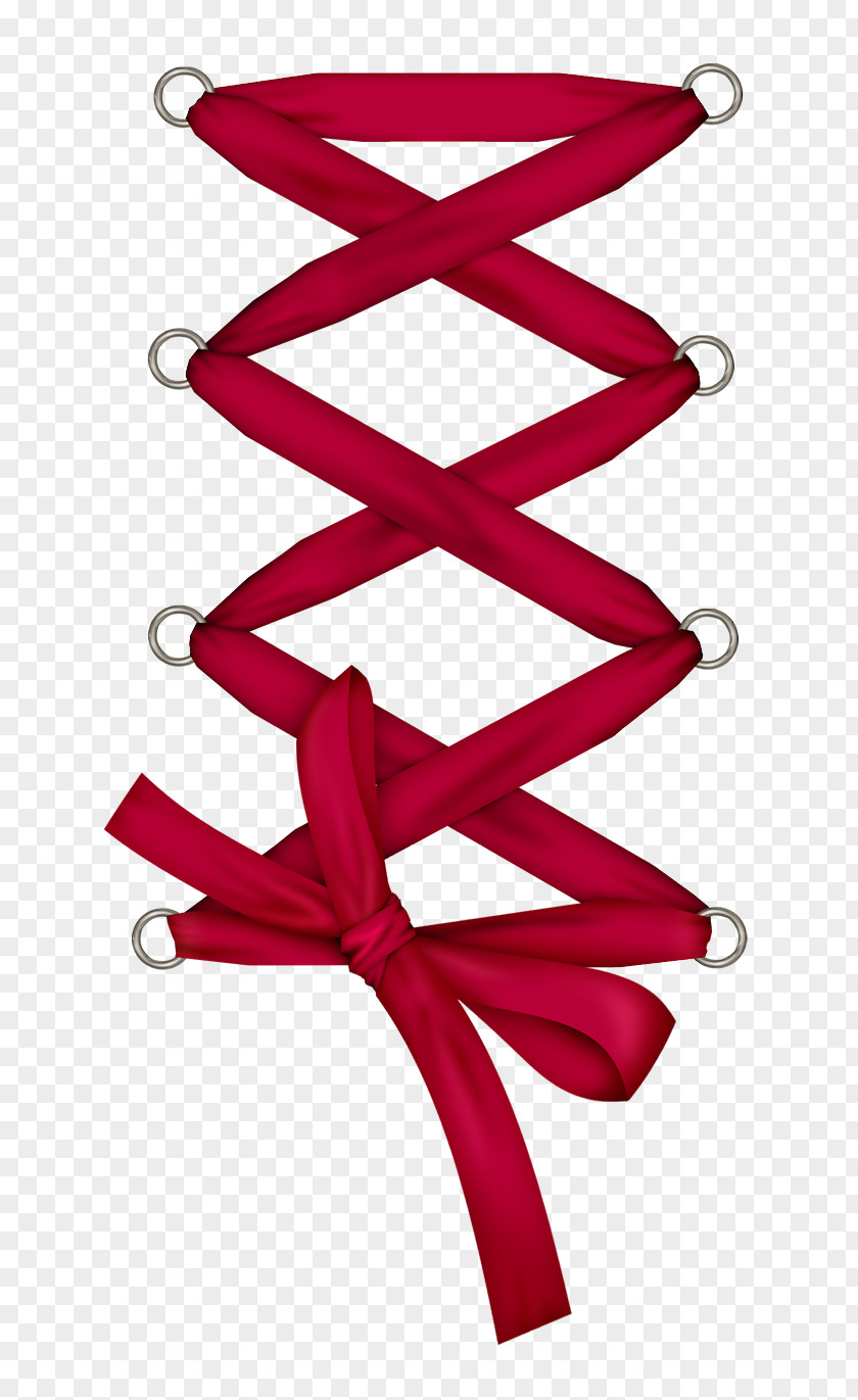 Red Tie Shoelaces Ribbon Clip Art PNG