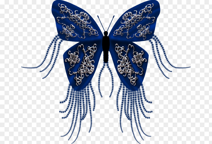 Butterfly Jar Cobalt Blue Moth PNG