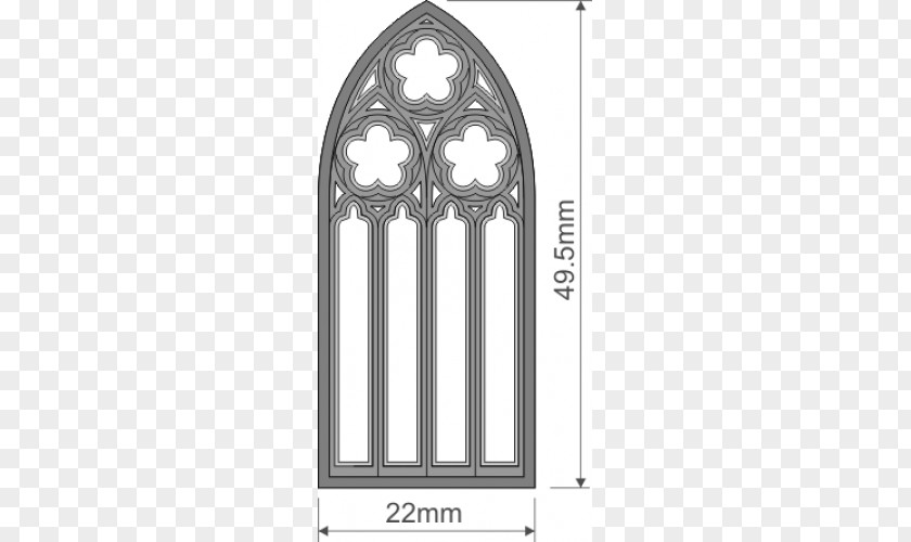 Church Window White Font PNG