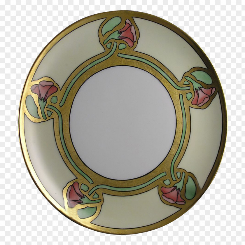 Plate Selb Limoges Porcelain Art Nouveau PNG