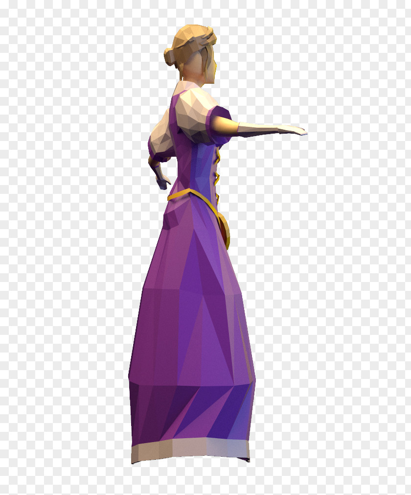 Running Woman Costume Design Figurine PNG