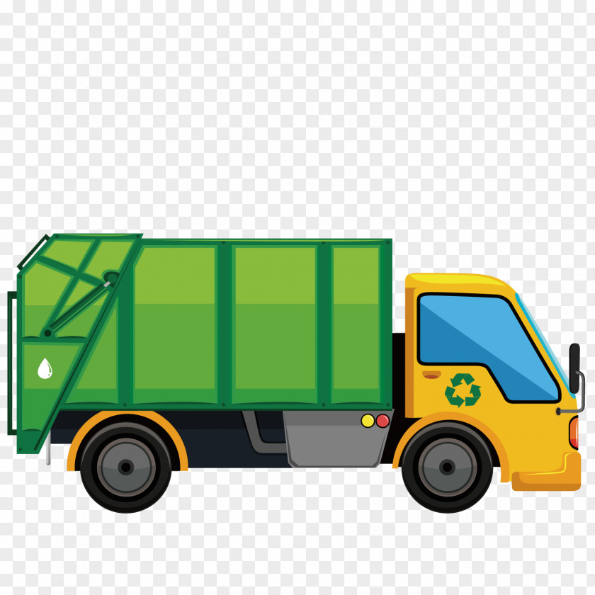 Vector Garbage Truck Car Illustration PNG