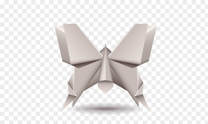 Vector Origami Butterfly Paper Crane PNG
