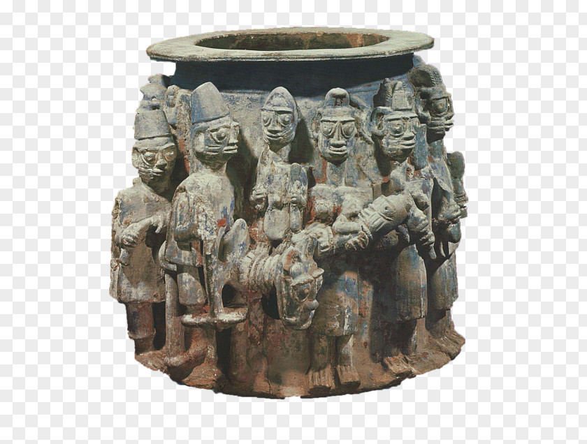 Yoruba Stone Carving Sculpture Archaeological Site Artifact Figurine PNG