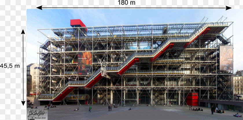 Stairs Centre Georges Pompidou Facade Architectural Engineering Museum PNG