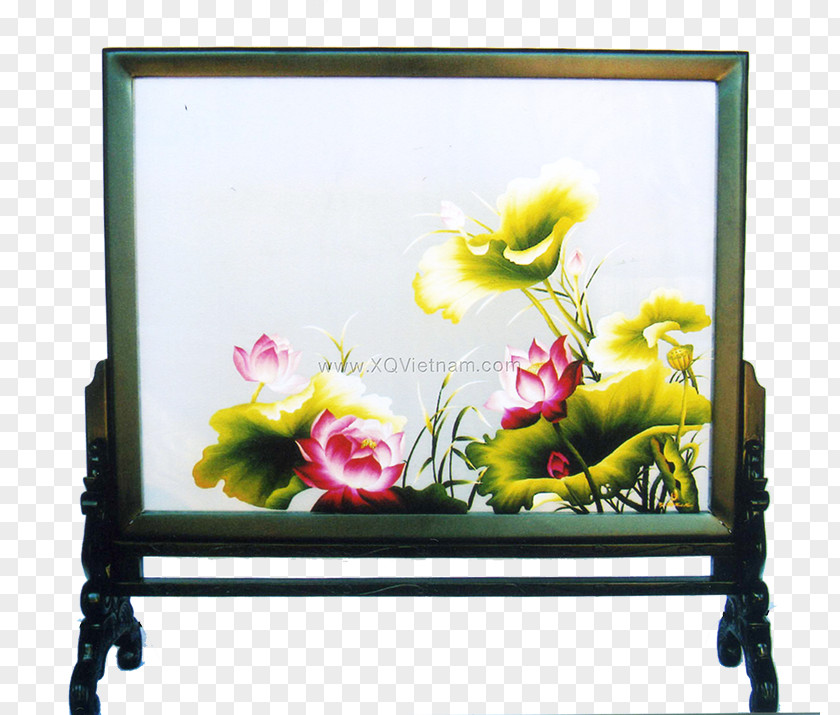 Design Floral Television Set Cut Flowers Picture Frames PNG