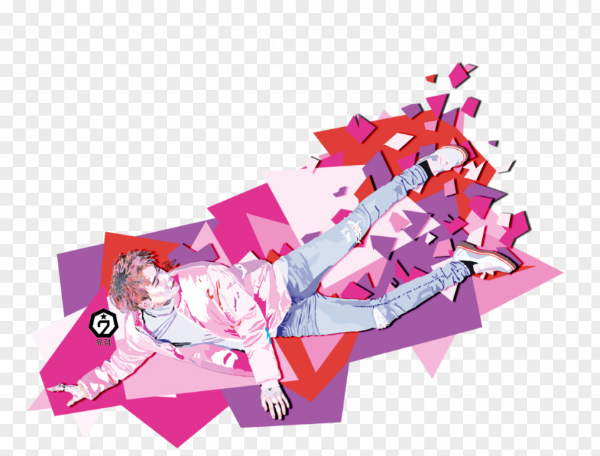 Kim Yugyeom Pink M Triangle PNG