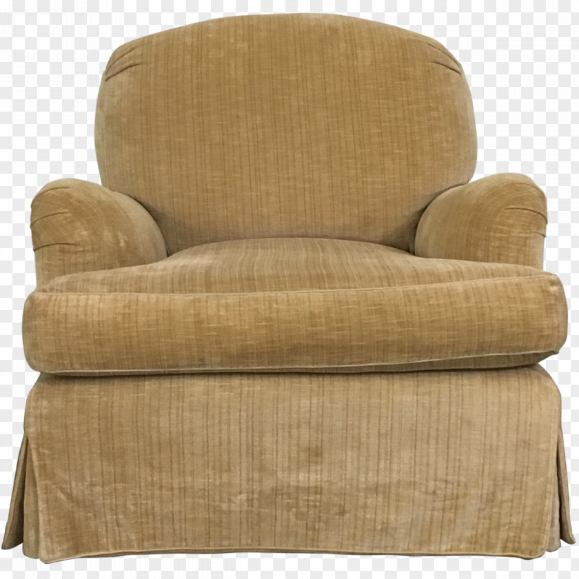 Striated Slipcover Club Chair Couch Recliner PNG
