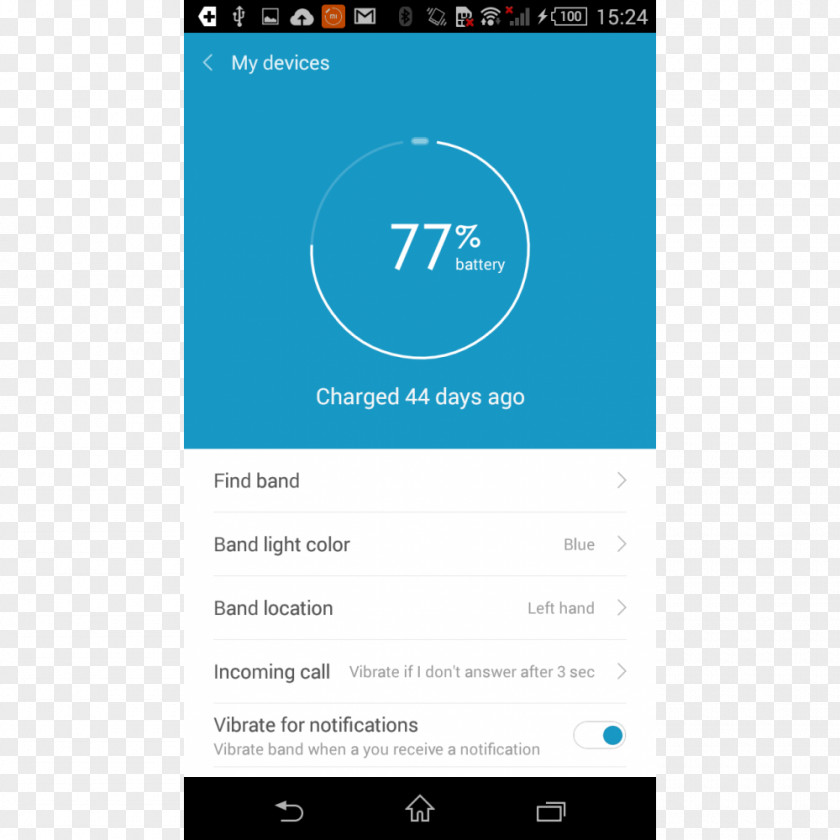 Xiaomi Mi Band Sleep Pedometer Screenshot PNG