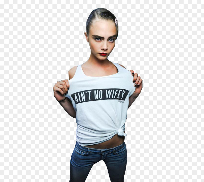 Cara Delevingne T-shirt Model Fashion Top PNG