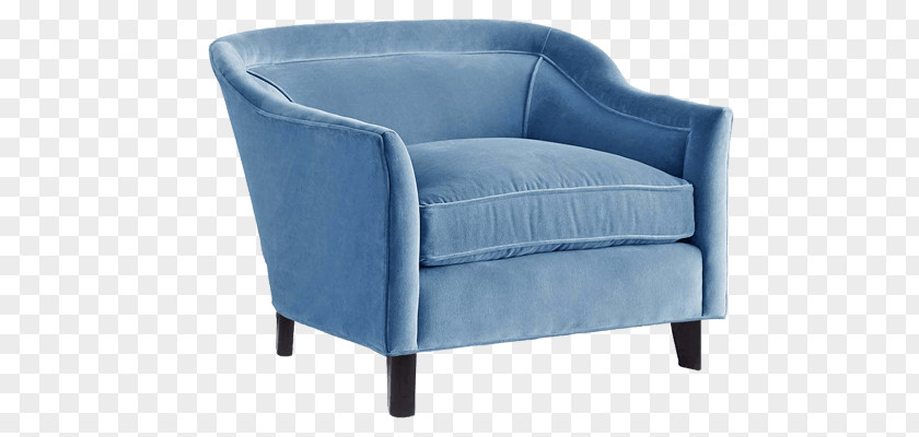 Living Room Furniture Blue Couch Club Chair Wing PNG