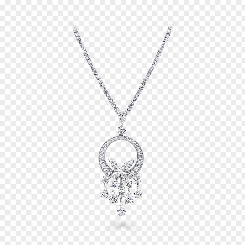 Necklace Locket Graff Diamonds Sapphire PNG
