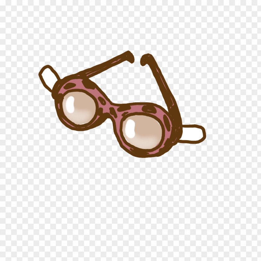 Cartoon Hand-painted Swimming Glasses Goggles PNG