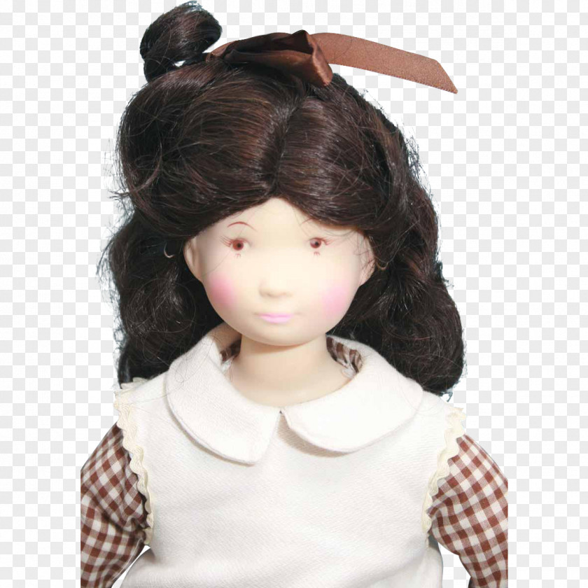 Doll Brown Hair Coloring Wig PNG