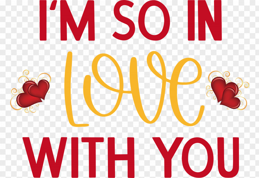 In Love With You Valentines Day Quote PNG