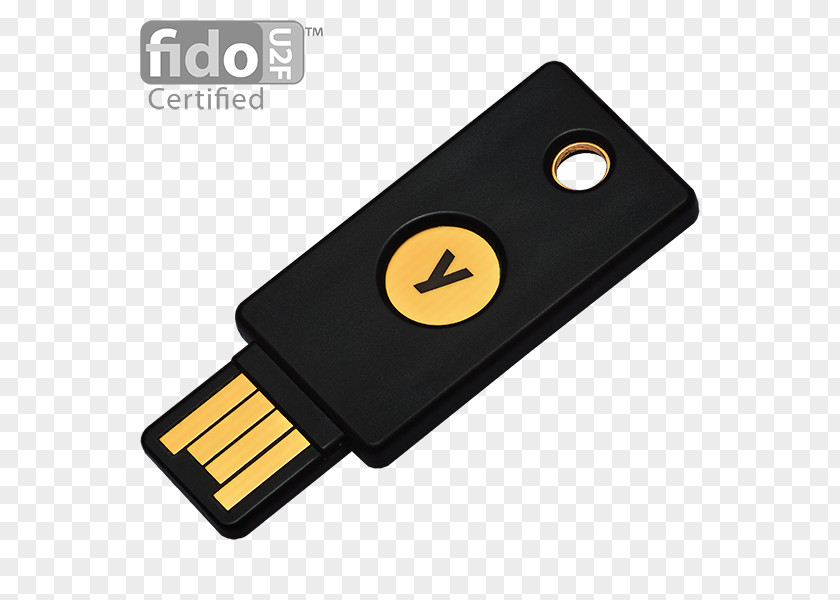 USB YubiKey One-time Password Universal 2nd Factor Two Authentication PNG