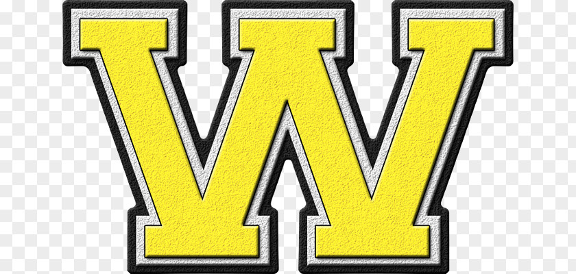 Varsity Team Letter Yellow Alphabet PNG