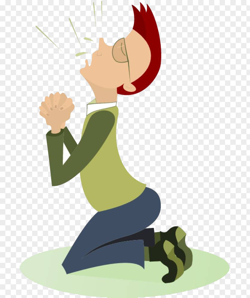 A Man Kneeling In Prayer Cartoon Stock Photography Clip Art PNG