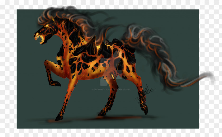 Magma Mustang Stallion DeviantArt Animal PNG