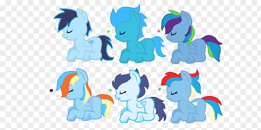 Seven Color Rainbow My Little Pony Dash Horse Foal PNG