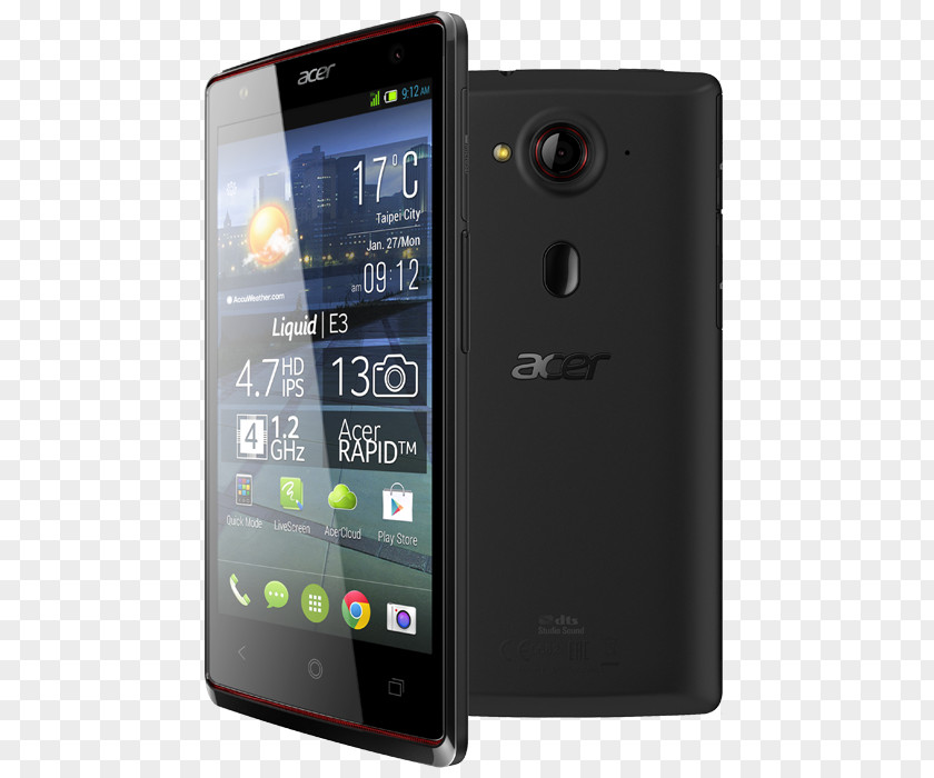 Black Smartphone TelephoneSmartphone Acer Liquid A1 Sony Xperia E3 PLUS PNG