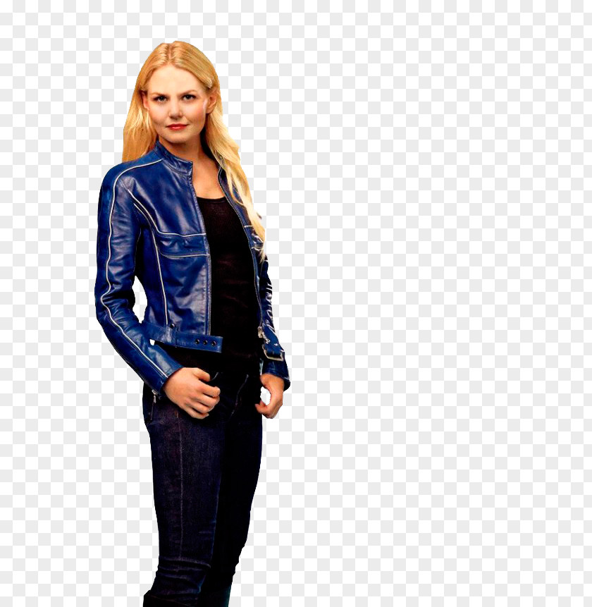 Discount Time Jennifer Morrison Emma Swan Once Upon A Leather Jacket PNG