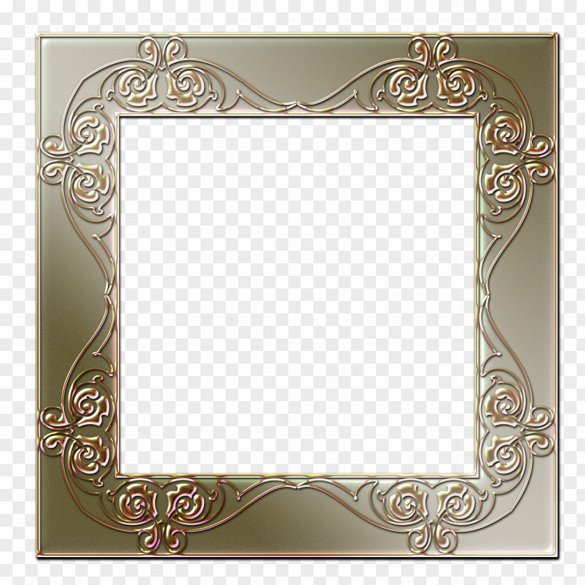 Gold Frame Picture Frames Rectangle Brown Pattern PNG